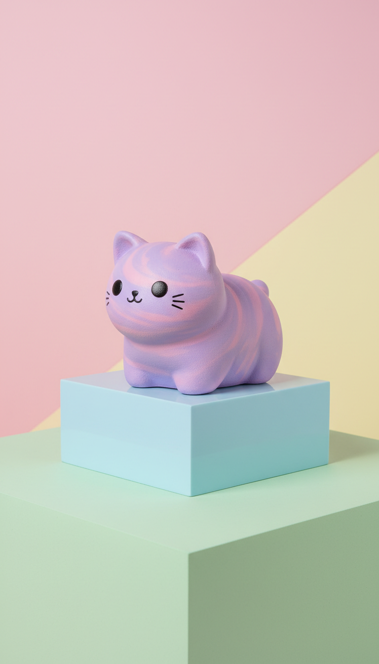 Lilac Fizz Cat Pastel Squishy