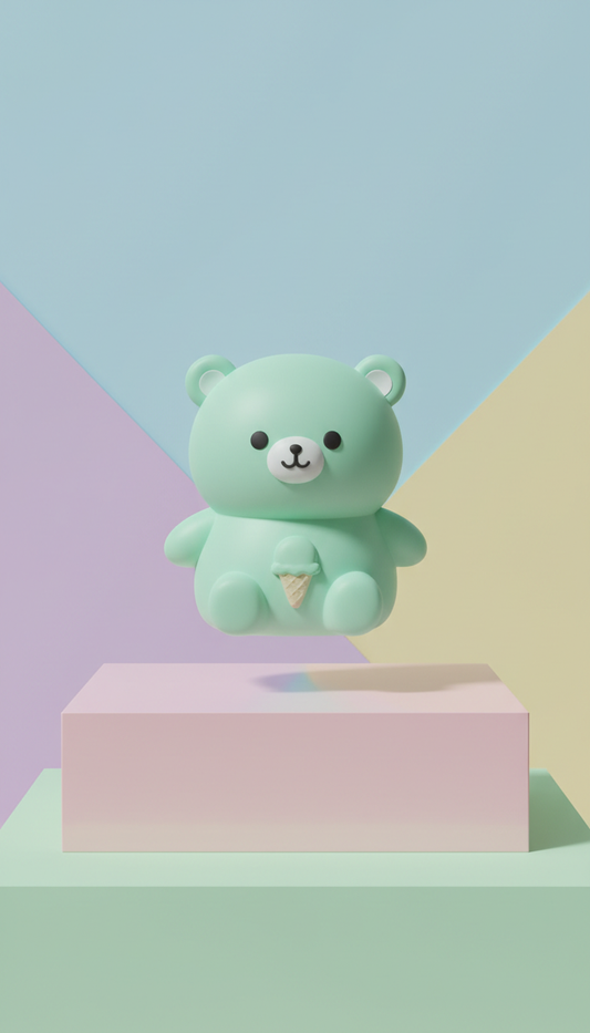 Mint Pop Bear Slow-Rise Squishy